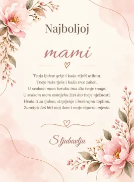 Najboljoj mami · Foto staklo na proizvodu