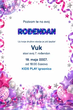 Pozivnica · Disco zvjezdice na proizvodu