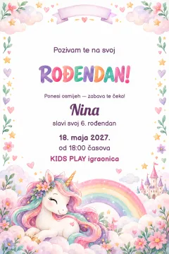 Pozivnica · Dugin jednorog na proizvodu