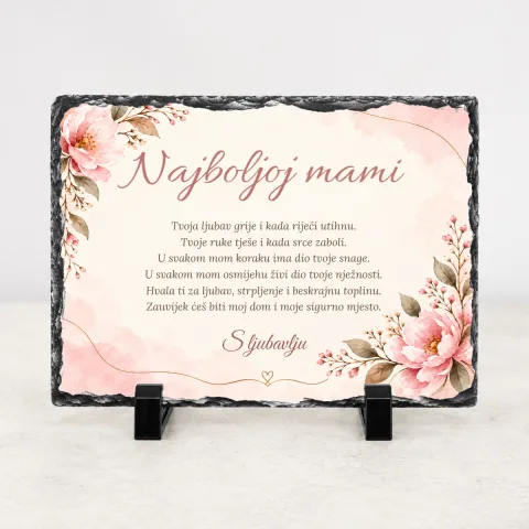 Najboljoj mami · Foto kamen - Foto kamen - vodoravno