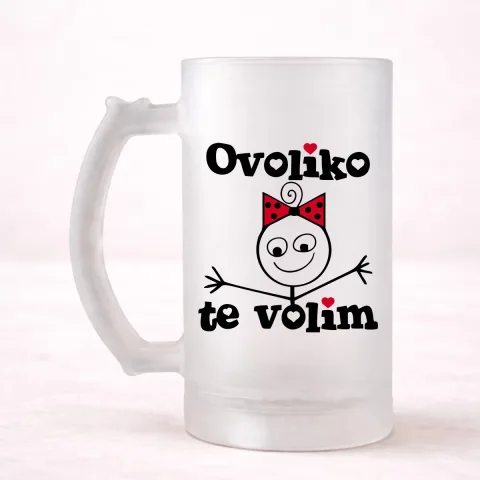 Ovoliko te volim - Ona - Krigla – proizvod sa printom