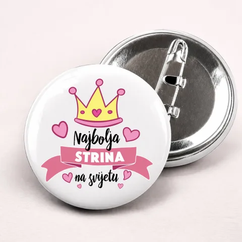 Najbolja strina na svijetu - Bedževi – proizvod sa printom