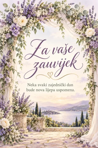 Čestitka · Za vaše zauvijek - Lavanda