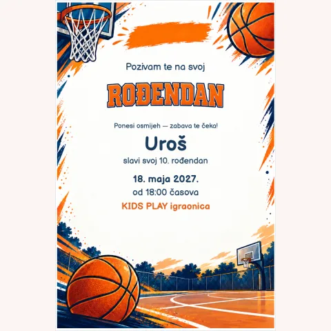 Pozivnica · Košarkaška proslava