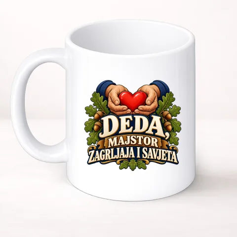 Deda, majstor zagrljaja i savjeta - Šolja Classic – proizvod sa printom