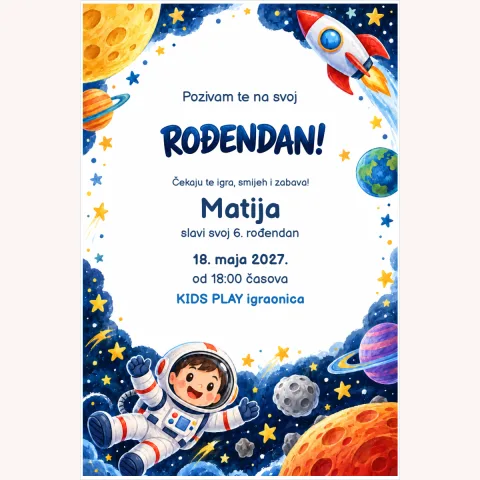 Pozivnica · Putovanje u svemir