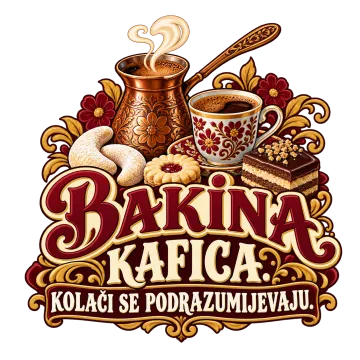Bakina kafica. Kolači se podrazumijevaju na proizvodu