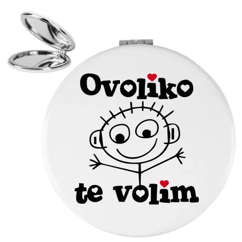 Ovoliko te volim - On - Ogledalce – proizvod sa printom