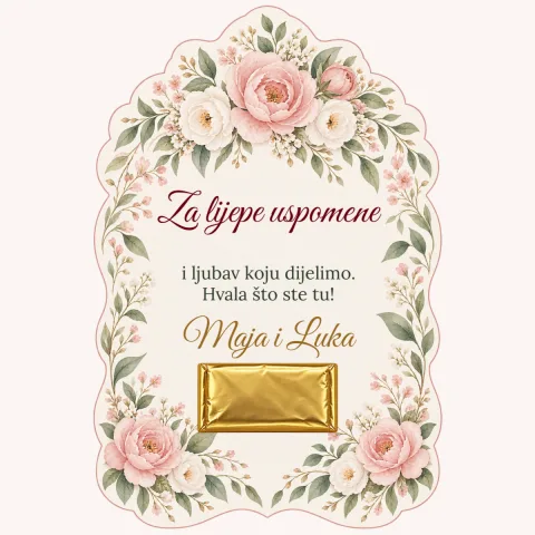 Zahvalnica · Ružičasti akvarel