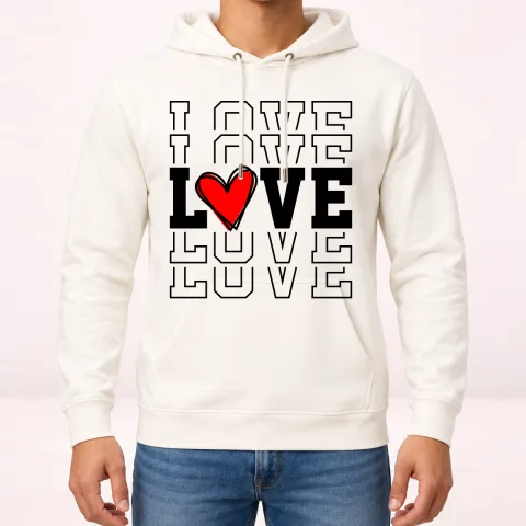 Love - Dukserica sa kapuljačom – proizvod sa printom
