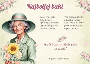 Najboljoj baki · Cvjetni zagrljaj na proizvodu