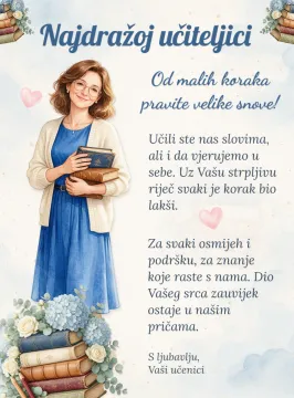 Najdražoj učiteljici · Veliki snovi na proizvodu