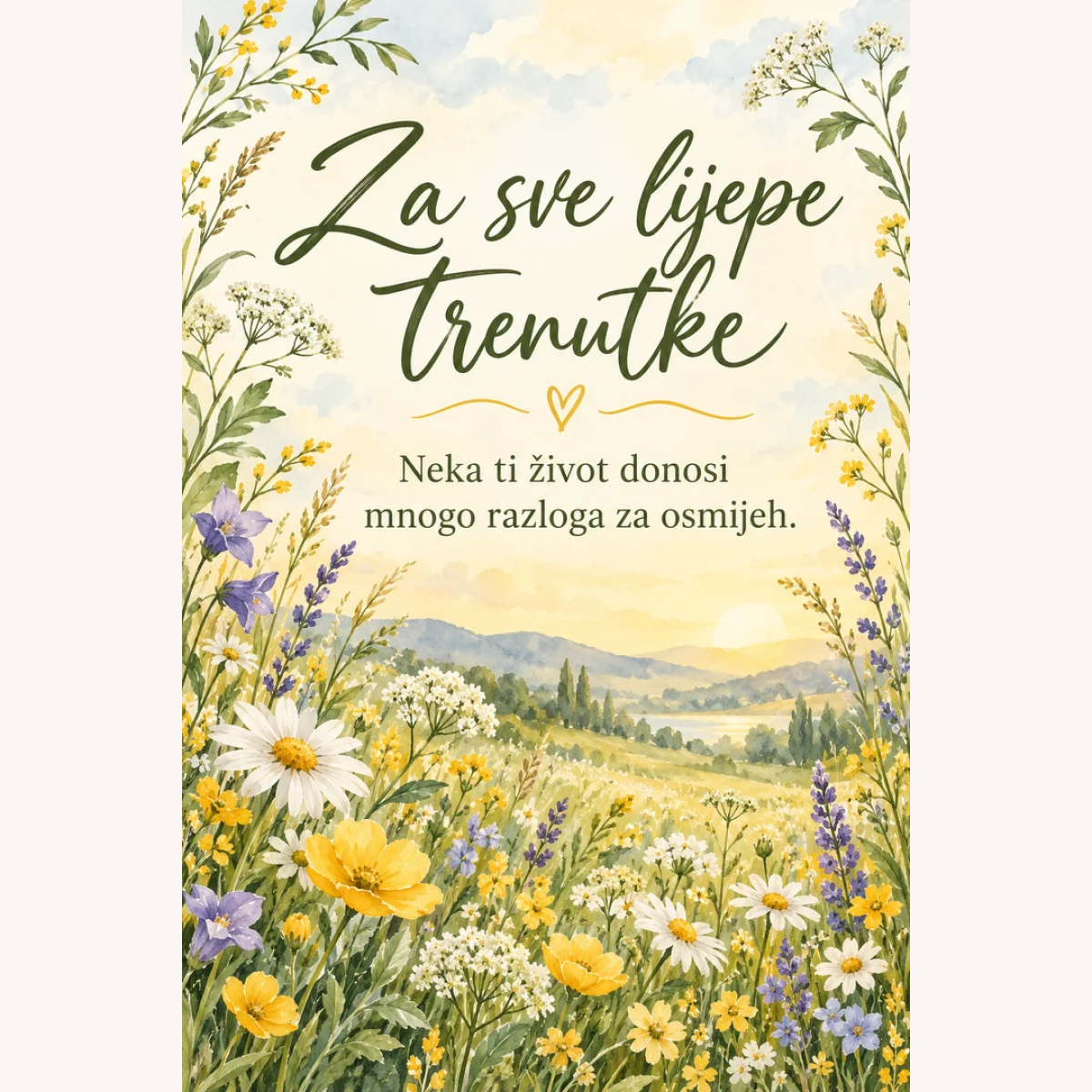 Čestitka · Za sve lijepe trenutke – prikaz proizvoda