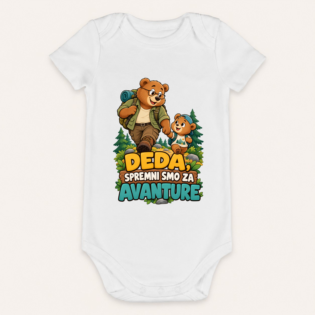 Deda, spremni smo za avanture - Bebi bodi – prikaz proizvoda