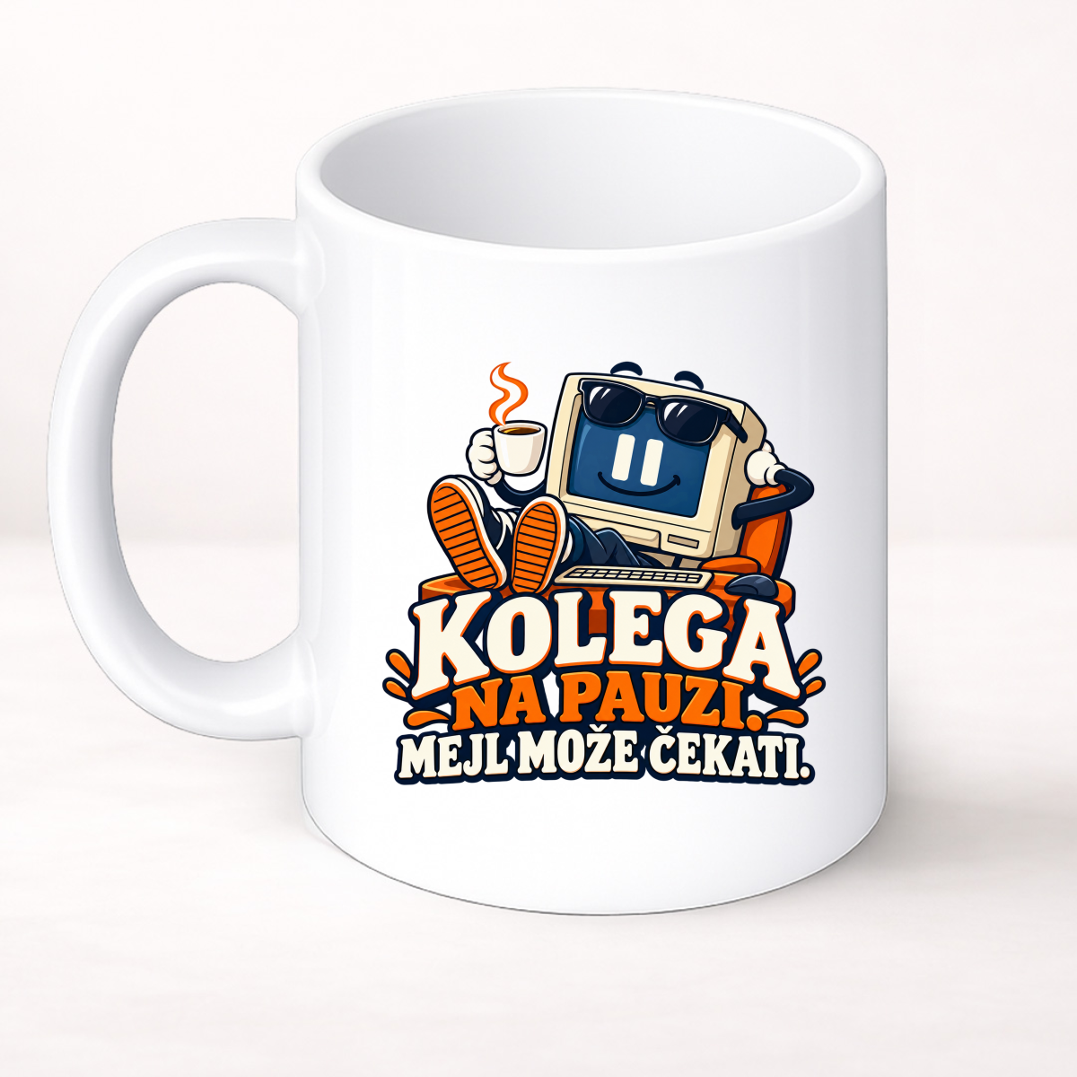 Kolega na pauzi. Mejl može čekati. - Šolja Classic – prikaz proizvoda
