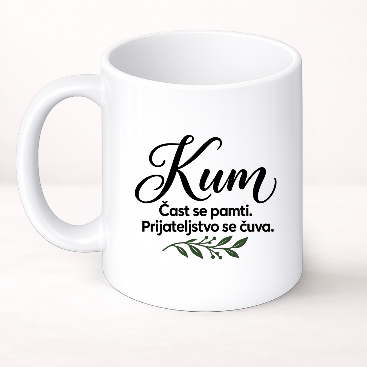 Kum — Čast se pamti. Prijateljstvo se čuva - Šolja Classic – prikaz proizvoda