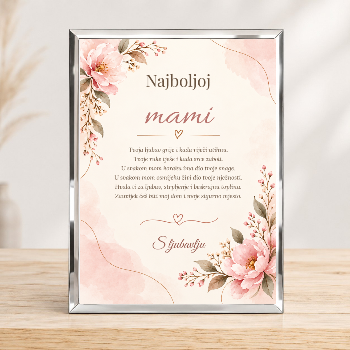 Najboljoj mami · Foto staklo - Foto staklo - uspravno – prikaz proizvoda