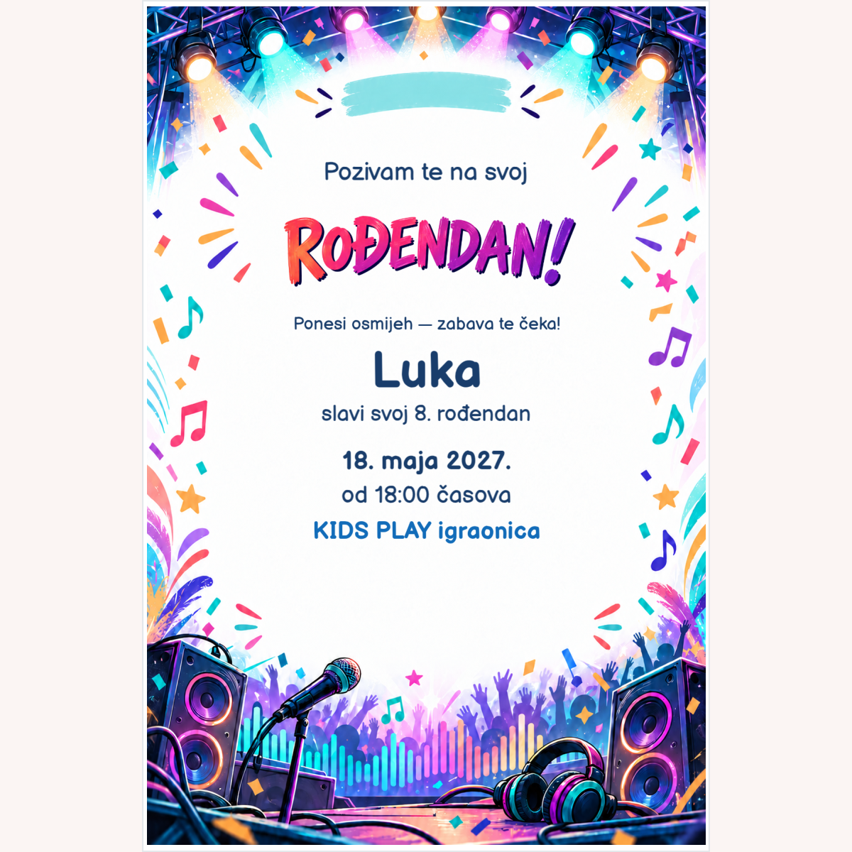Pozivnica · Rođendanski festival – prikaz proizvoda