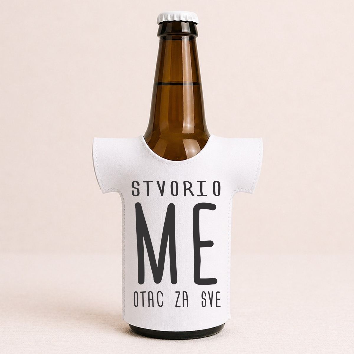 Stvorio me otac za sve - Majica za flaše – prikaz proizvoda
